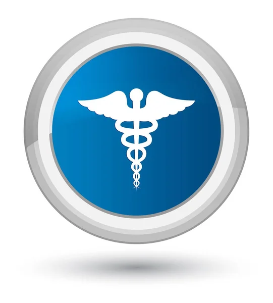 Medicinsk ikonen prime blå runda knappen — Stockfoto
