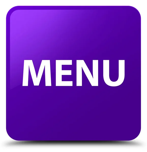 菜单紫色方形按钮 — 图库照片