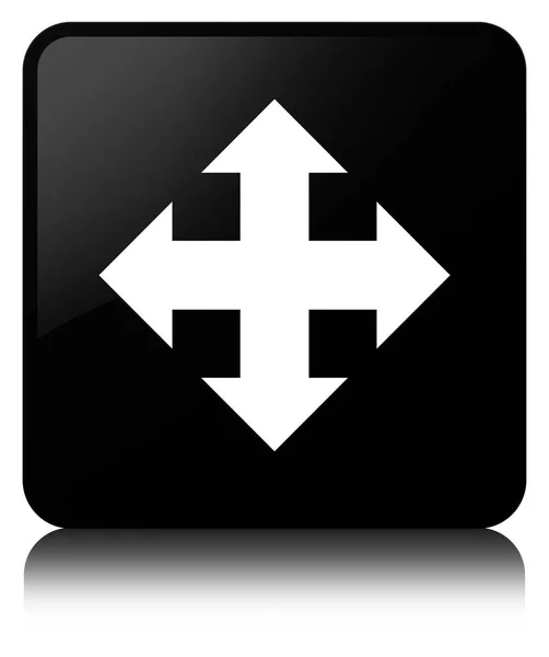 Move icon black square button — Stock Photo, Image