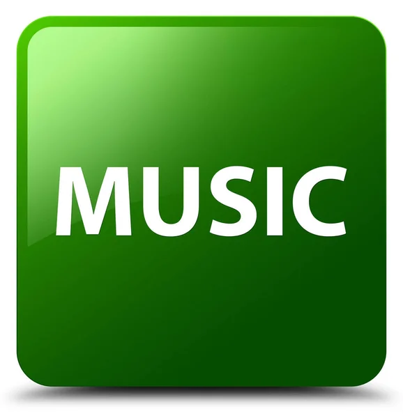 Pulsante quadrato verde musica — Foto Stock