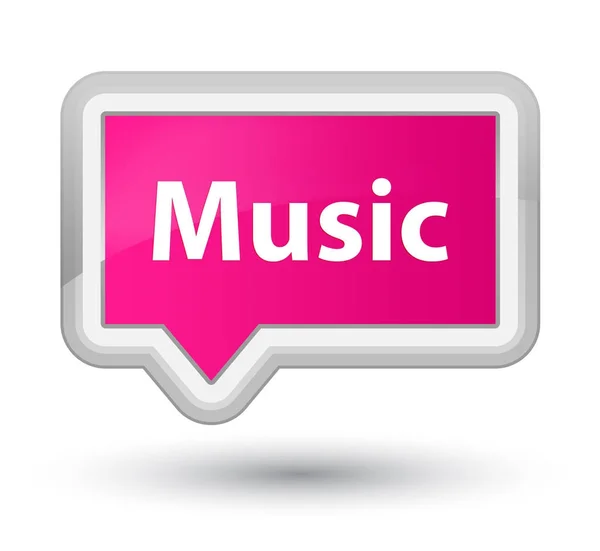 Przycisk główny różowy transparent muzyki — Zdjęcie stockowe