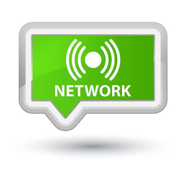 Sieci (ikona sygnału) premiera miękkie transparent zielony przycisk — Zdjęcie stockowe