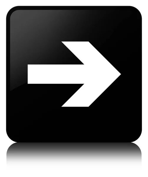 Volgende pijl pictogram zwarte vierkante knop — Stockfoto