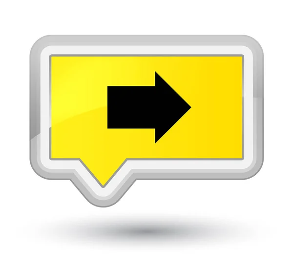 Ikonę strzałki następny prime transparent żółty przycisk — Zdjęcie stockowe