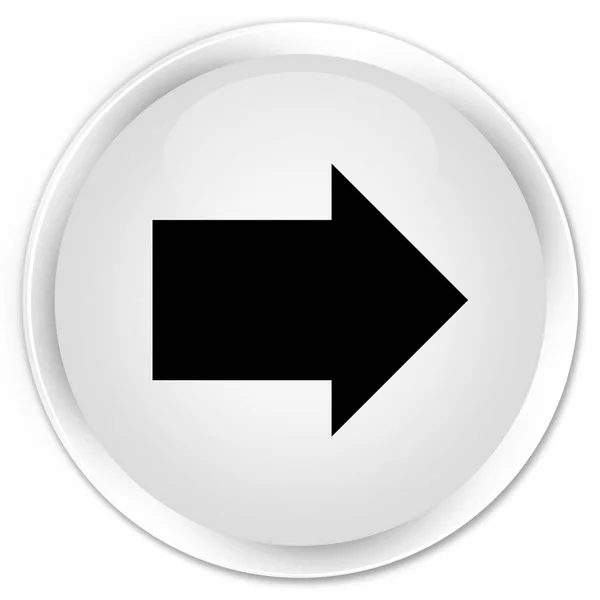Próximo ícone de seta prémio botão redondo branco — Fotografia de Stock