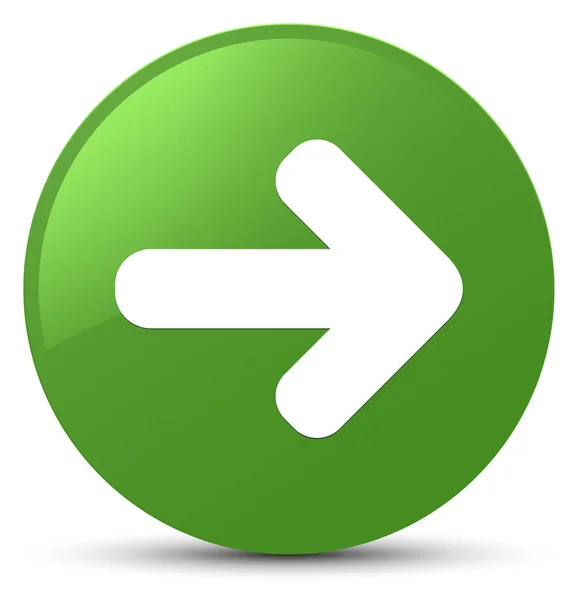 Successivo freccia icona morbida verde pulsante rotondo — Foto Stock