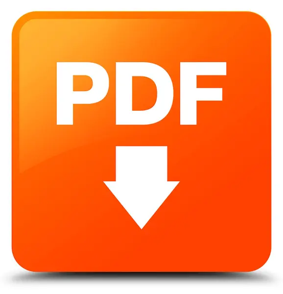 Vierkante knoop van het pictogram oranje van PDF-download — Stockfoto
