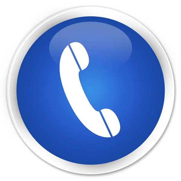 Telefon-Symbol Premium blaue runde Taste — Stockfoto