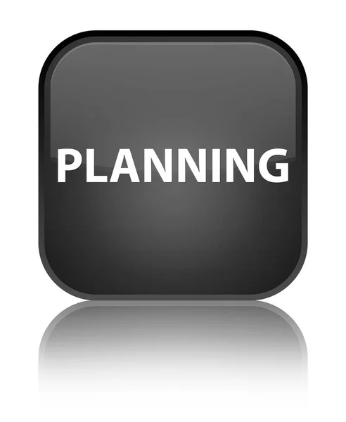 Planejamento botão quadrado preto especial — Fotografia de Stock