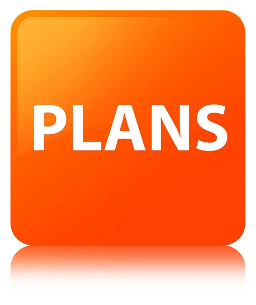 Pläne orangefarbener quadratischer Knopf — Stockfoto