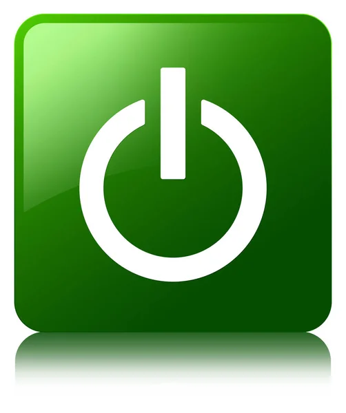 Icono de energía verde botón cuadrado —  Fotos de Stock