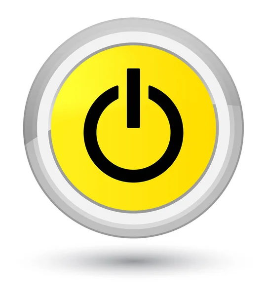 Przycisk okrągły żółty ikona prime zasilania — Zdjęcie stockowe