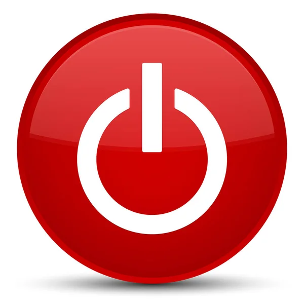 Power icon special red round button — Stock Photo, Image