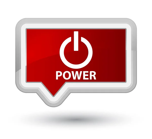 Power prime botão banner vermelho — Fotografia de Stock