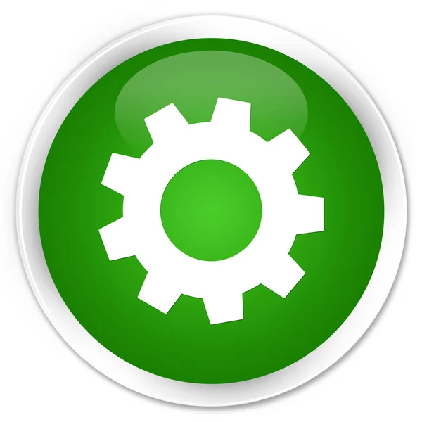 Proces ikonu premium zelené kulaté tlačítko — Stock fotografie
