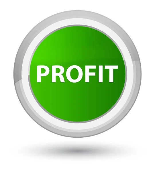 Profit prime green round button — Stock Photo, Image