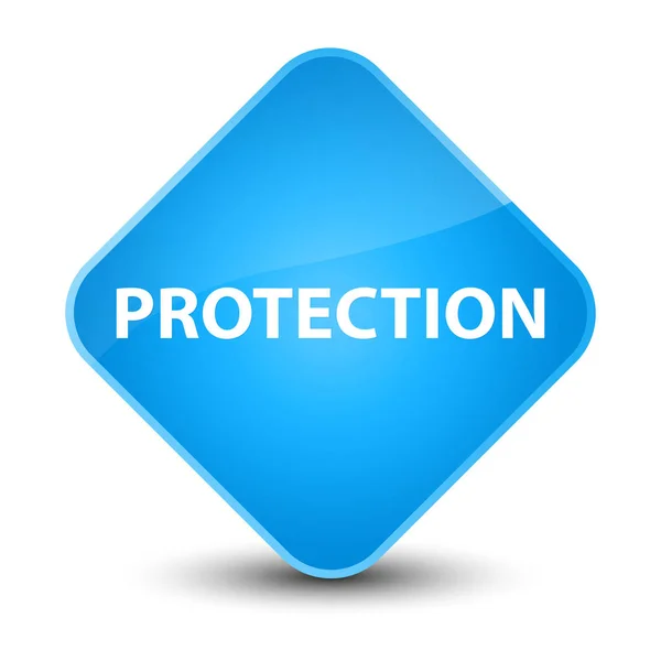 Proteção elegante ciano azul diamante botão — Fotografia de Stock