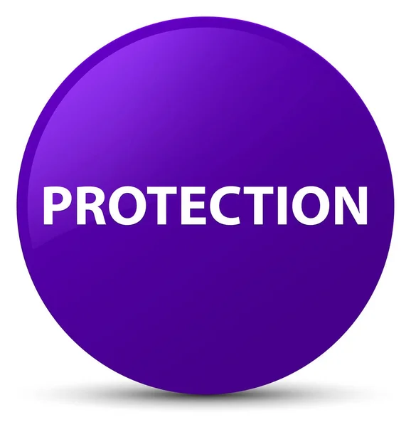 Захист фіолетової круглої кнопки — стокове фото
