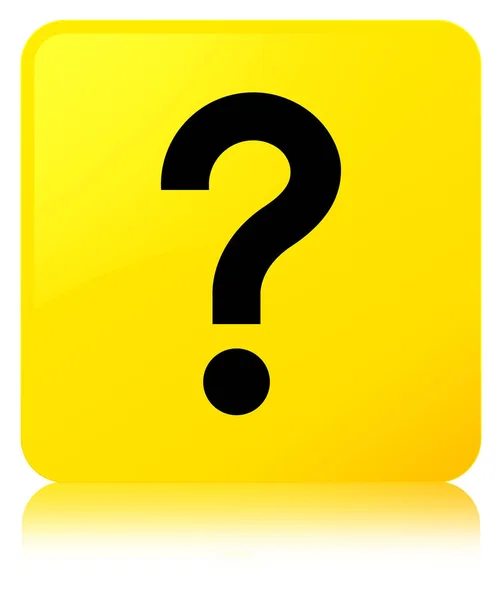 Frågetecken ikonen gula fyrkantiga knappen — Stockfoto