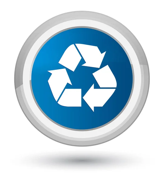 Reciclar icono primer botón redondo azul —  Fotos de Stock