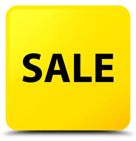 Försäljning gul fyrkantig knapp — Stockfoto