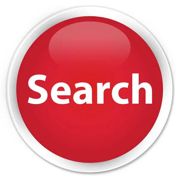 Search premium red round button — Stock Photo, Image