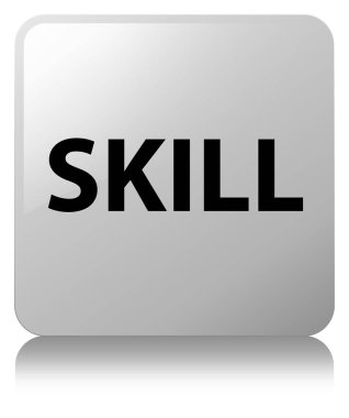 Beceri beyaz kare düğme