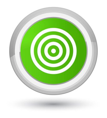 Hedef simgesi asal yumuşak yeşil yuvarlak düğmesi