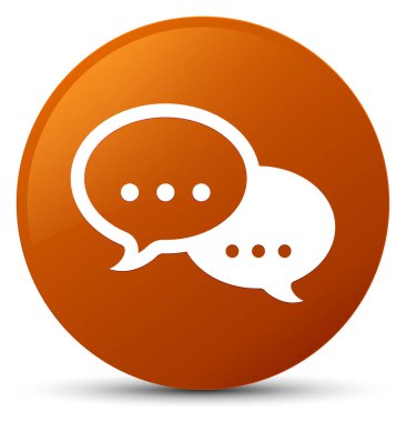 Balonu simgesinin düğmenin kahverengi konuşmak