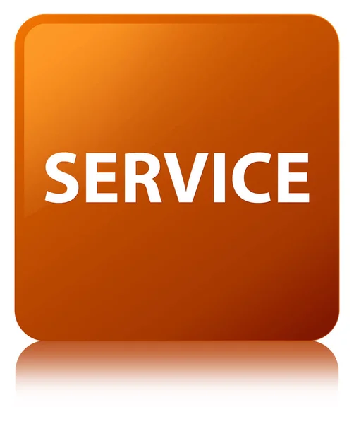 Service brown square button — Stock Photo, Image