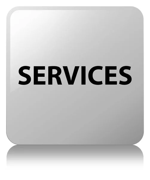 Szolgáltatások fehér négyzet gomb — Stock Fotó
