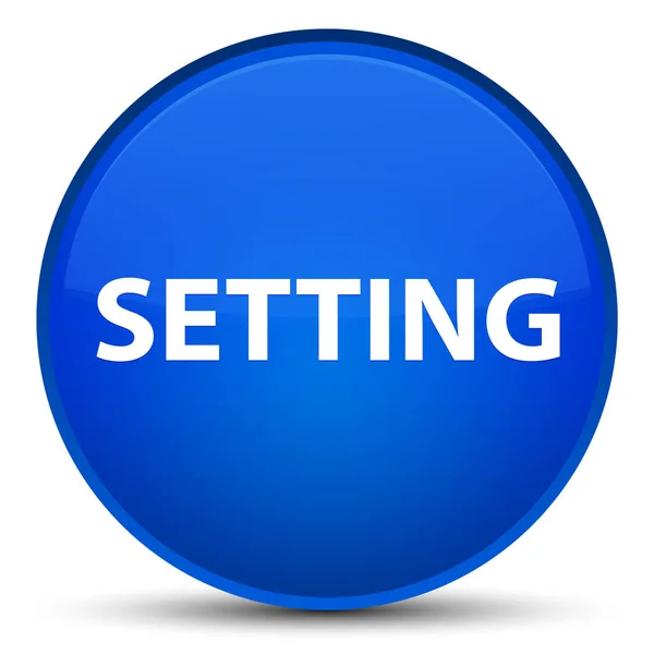 Inställningen speciella blå runda knappen — Stockfoto