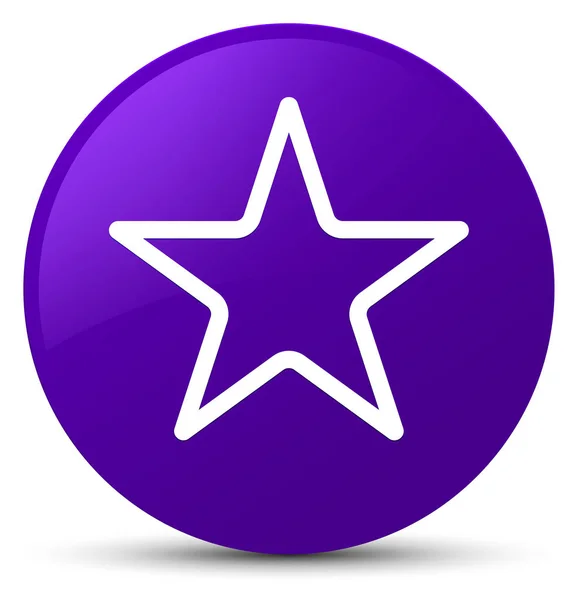 Зірка значок фіолетова кругла кнопка — стокове фото
