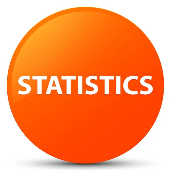Statisztikák narancs kerek gomb — Stock Fotó