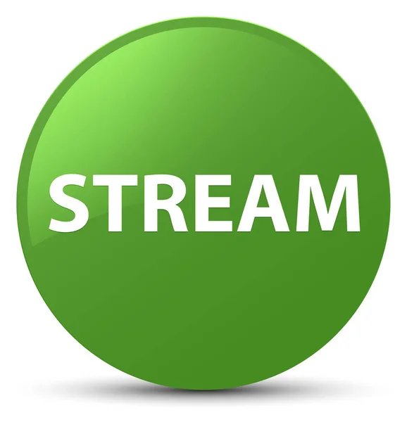 Stream botón redondo verde suave — Foto de Stock