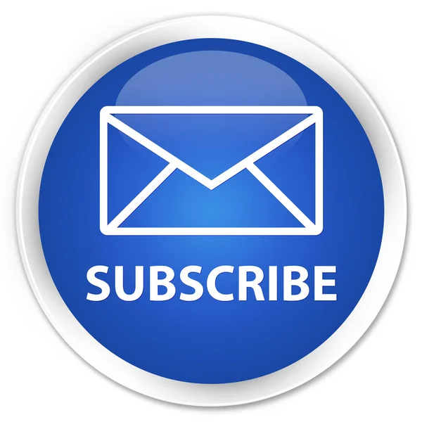 Abonnez-vous (icône email) bouton rond bleu premium — Photo