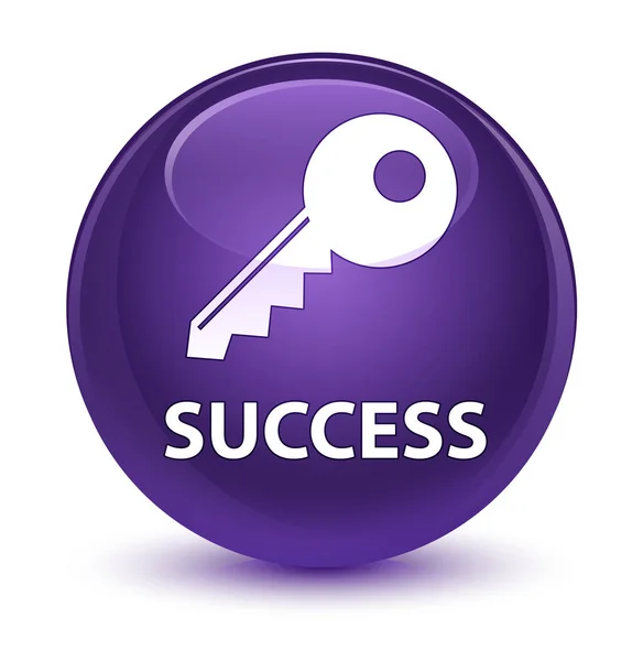 Кнопка Success (значок клавиши) светло-фиолетового цвета — стоковое фото