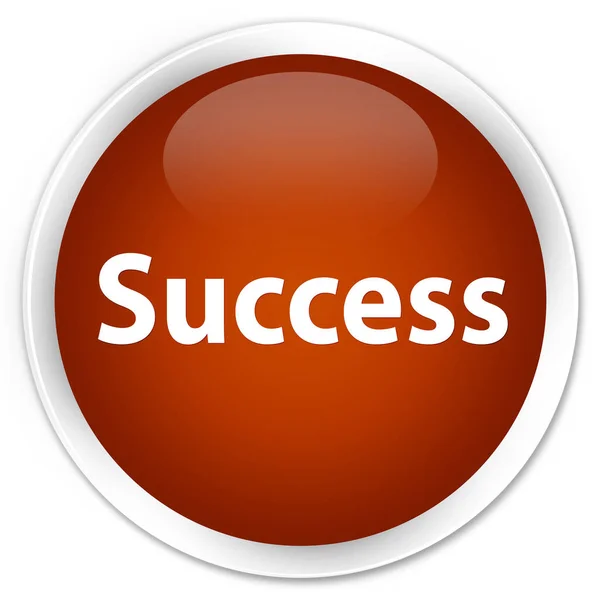 Success premium brown round button — Stock Photo, Image