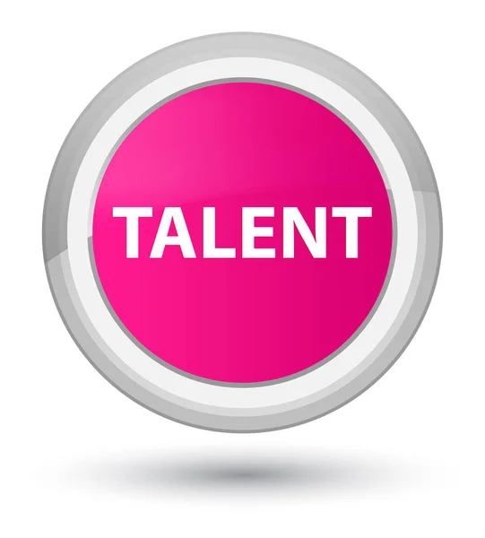 Talent prime pink round button — Stock Photo, Image