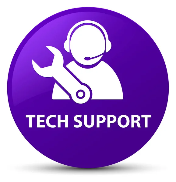 Tech support bouton rond violet — Photo