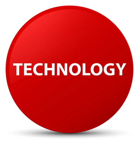 Technology red round button — Stock Photo, Image