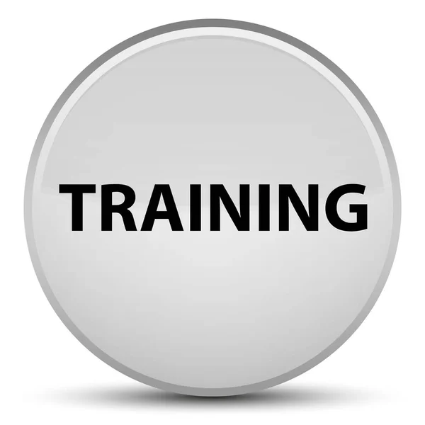 Training special white round button — Stock Photo, Image