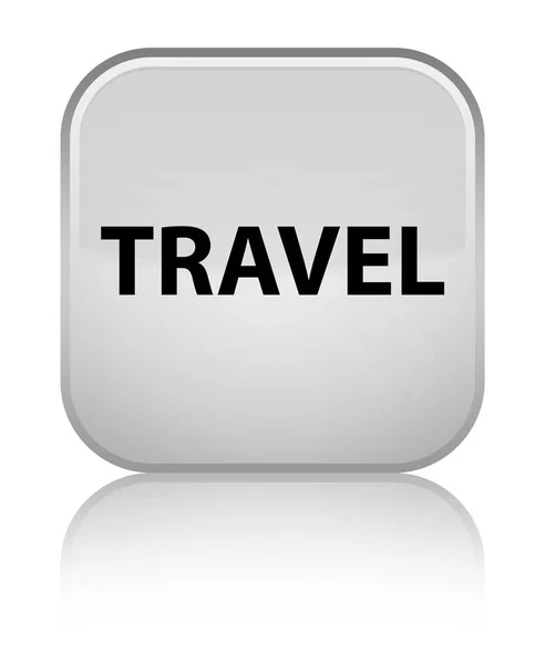 Viajes botón cuadrado blanco especial —  Fotos de Stock