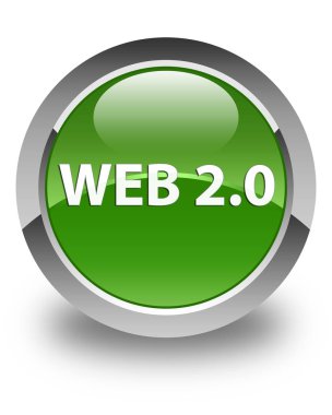 Web 2.0 parlak yumuşak yeşil yuvarlak düğme