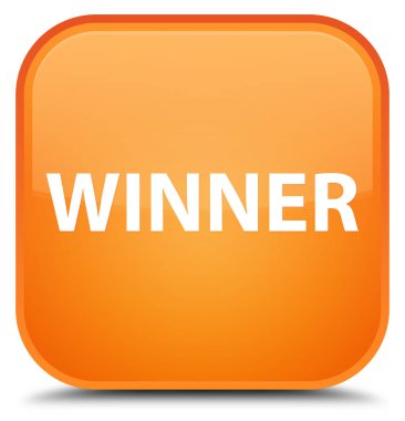 Kazanan özel turuncu kare düğme