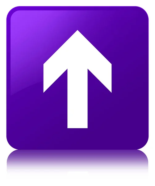 Nahrát čtvercové tlačítko šipky ikona fialová — Stock fotografie
