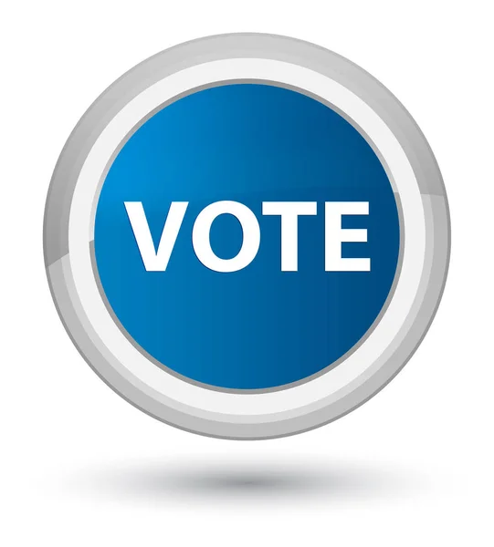 Omröstning prime blå rund knapp — Stockfoto