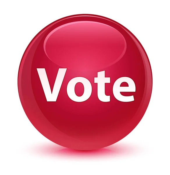 投票ガラス ピンク丸ボタン — ストック写真
