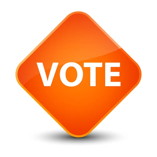 Голосування елегантна помаранчева алмазна кнопка — стокове фото