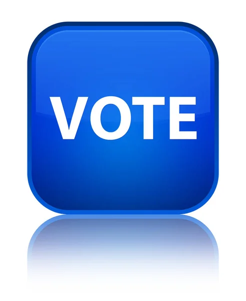 투표 특별 한 파란색 사각형 버튼 — 스톡 사진